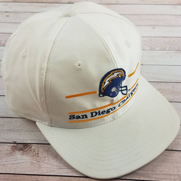 Vintage 1990s San Diego Chargers NFL Football The Game Split Bar Snapback Hat - Picture 1 of 7